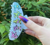 BLUE DANCING BEARS HAIR CLAW