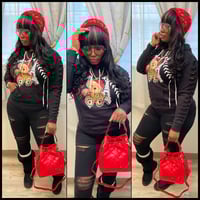 Xlarge Take me PARIS lace destroyed hoodie