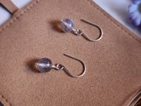 Image 5 of Labradorite Earrings, Gold-filled, Sterling Silver, Minimalist Earrings