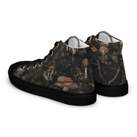 Image 6 of Grunge Style Nature Inspired Mushrooms/Fungus Men’s high top canvas shoes