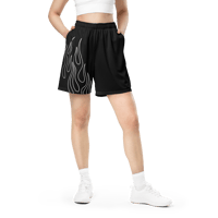 Image 4 of Flame Die mesh shorts