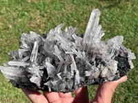 Image 5 of Laser Quartz Cluster In A Bed Of Hematite #1967