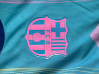 Image 4 of     FC Barcelona Blue/Pink Gradient Third Kit (Spotify Sponsor)