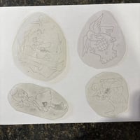 Image 1 of Doc Webb acetate stencils.