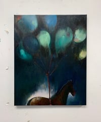 Image 2 of Painting / maleri / "What happened to the horses ..." / 40x50 cm