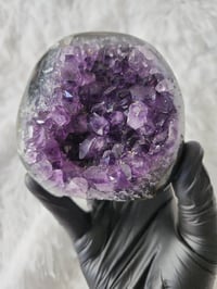 Image 6 of 1lb Amethyst Agate Rough Edge Crystal Geode