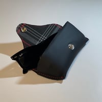 Image 1 of Sunglasses / Glasses Custom Case Napa leather with mk7 RED plaid 