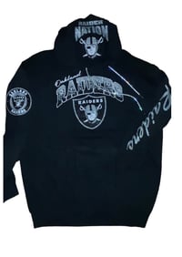 Image 1 of Oakland Black and Silver football Hoodie