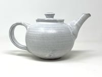 Image 1 of Large White Organic Glaze Tea Pot