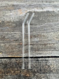 Image 4 of Clear Glass Bent Straw 