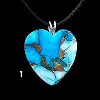 Image 1 of “Blue Dream” Heart Necklaces (#19)