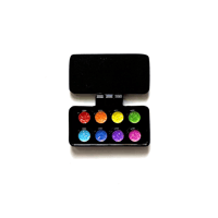 Image 3 of Pleasing (Rainbow Glitter) Pallete Enamel Pin
