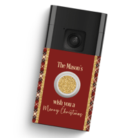 Ring Doorbell Decal- Tartan Red