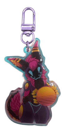 Image 1 of Synthwave Protogen Holo Keychain