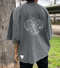 Image 2 of Ash gray Love me for my insides Oversized Fit 