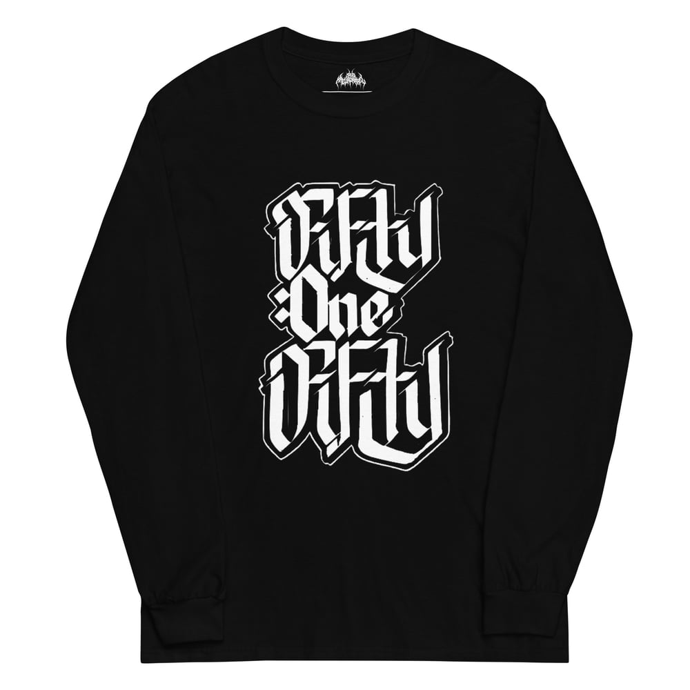 Image of Fifty One Fifty White Logo Long Sleeve Shirt