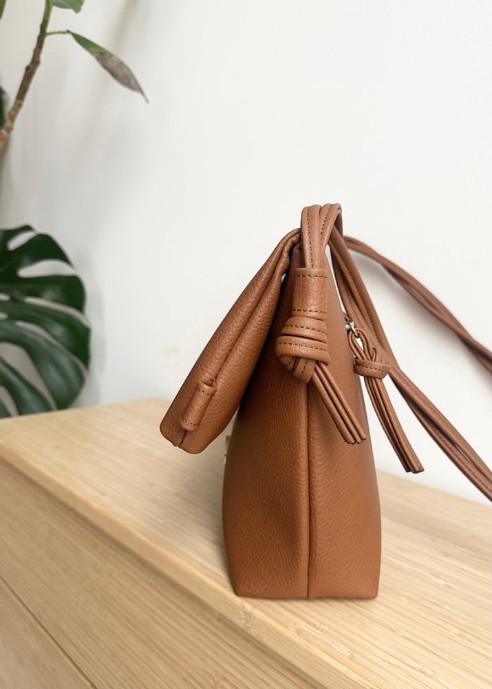 Image of Folded 2in1 bag cognac