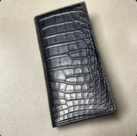 Image 1 of Black Alligator Long " Continental" Wallet / Card Holder