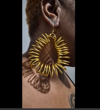 Image 1 of Frenchie Hoop Earrings