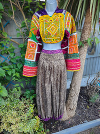 Image 8 of Vintage Fez crop tribal top pompom 35 inches