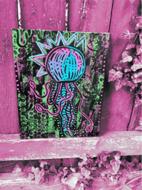 Image 2 of jellyfish FLAT canvas