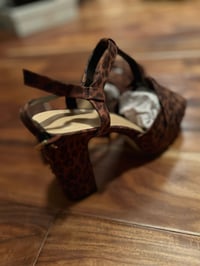 Image 3 of Leopard Print Chunky Heels