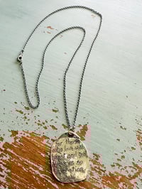 Image 4 of sterling Rumi for those who love quote necklace