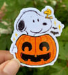 Snoopy Pumpkin Vinyl Sticker