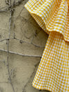 YELLOW GINGHAM RUFFLE TOP