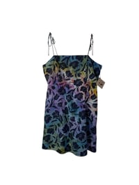 Image 2 of ♻️ UPCYCLED XL Linen Blend Sundress in Muted Flower Printed Ice Dye