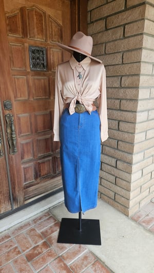 Image of Long Denim Skirt 