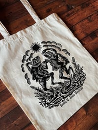 Image 1 of Dancing Frogs Tote Bag