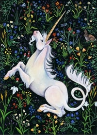 Image 1 of Unicorn Full Size Diamond Painting by Hannah Spiegleman 