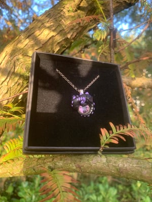 Purple Amethyst Dragon Necklace 