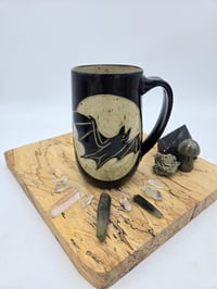 Image 1 of Black Full Moon Bat Mug