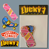 4 stickers pack lucky 7 tattoo
