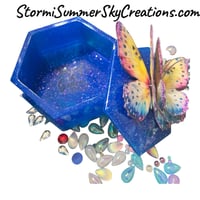 Image 1 of Blue Butterfly Prayer/Trinket Box