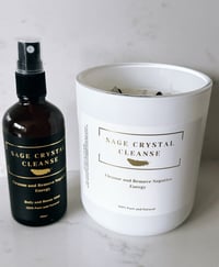 Image 2 of Crystal Cleanse Sage Candle & Spray Combo (Australian Residents only)