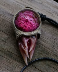 Image 17 of Magenta Bloom Snaggletooth Pendant OOAK
