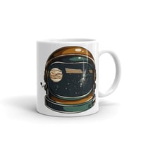 Space Helmet White Glossy Mug 11 oz.