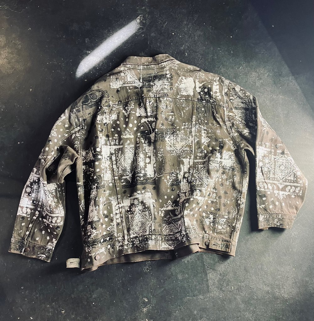 All Over Bandana Print Levi Trucker Jacket