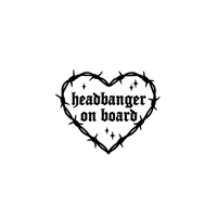 Image 1 of headbanger on board car decals
