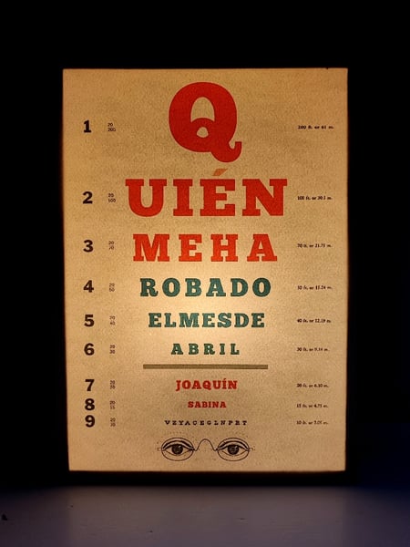 Image of Agudeza visual. Joaquín Sabina.