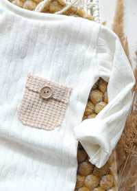 Image 2 of Newborn boy bodysuit for photoshoot | Eric | off white