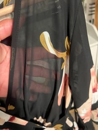Image 4 of sheer black flower dress 