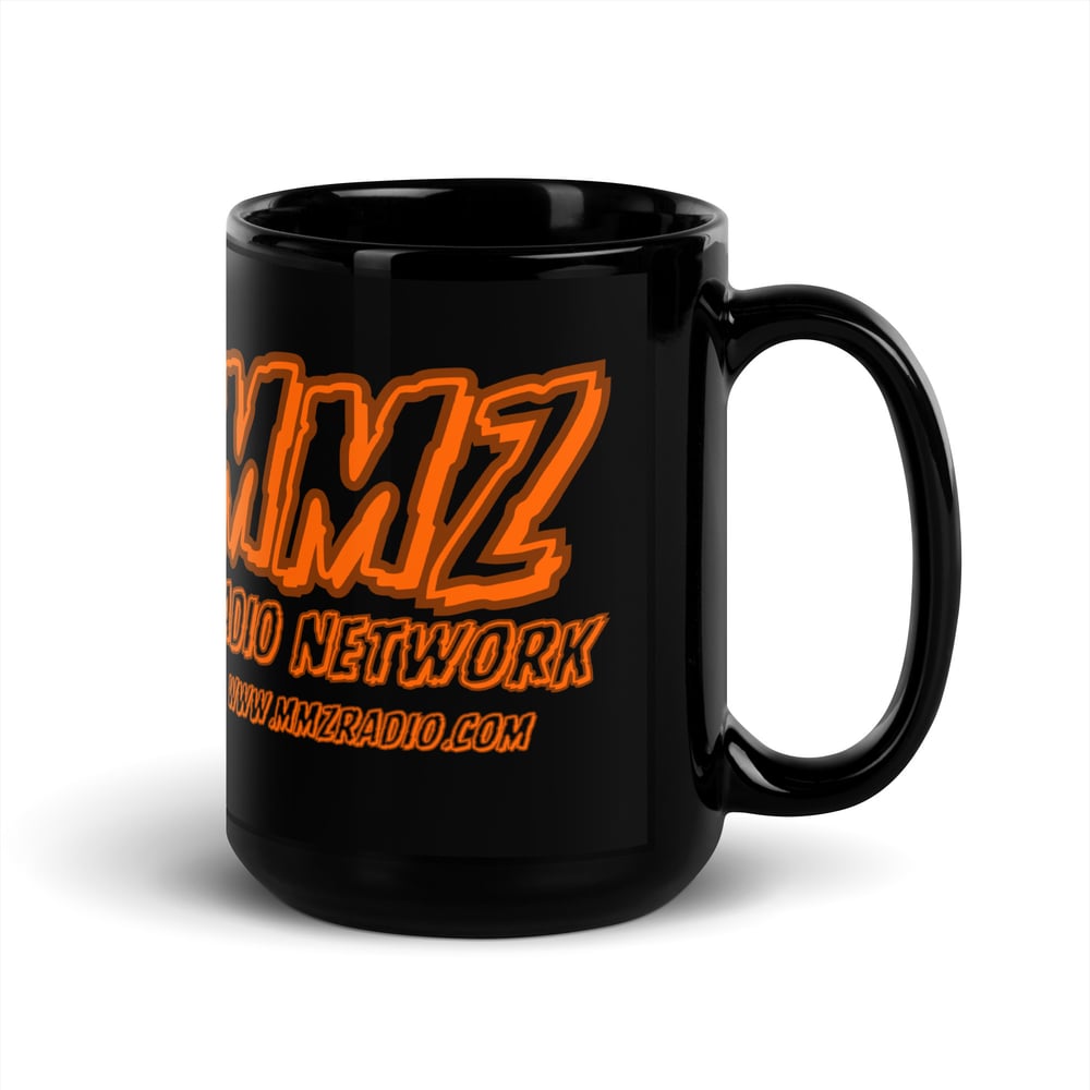 MMZ RADIO NETWORK 15oz Black Glossy Mug