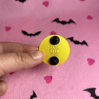 Image 3 of 1.5 Inch Mouse symbol - Matte Gold Plated Finish Pin