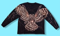 Image 1 of “FLY AWAY” BLEACH PAINTED LONG SLEEVE T-SHIRT 2XL