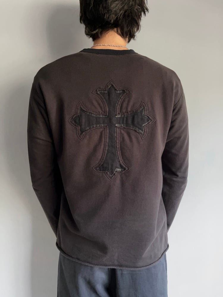 03 Junya Watanabe Cross Leather Patch Sweater - L