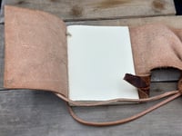 Image 5 of Medium Leather Woven Chain Wild Cover Blank Book